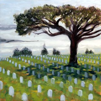 original oil painting, San Diego plein air, artist, Ronald Lee Oliver, soldier's tribute
