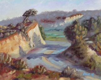 Torrey Pines plein air, original oil painting by San Diego plein air artist, Ronald Lee Oliver