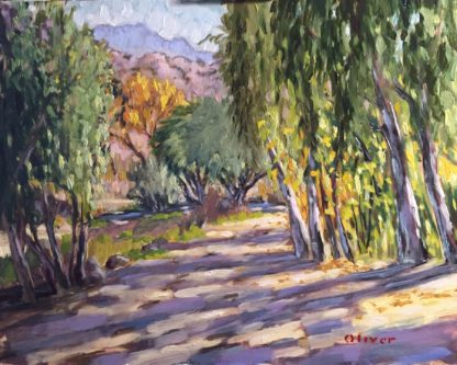 Pala Valley below Palomar, San Diego plein air painting by artist Ronald Lee Oliver.